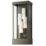 Portico Outdoor Wall Sconce - Coastal Dark Smoke / Opal