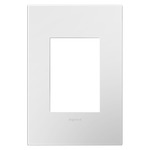 Adorne Plastic Screwless 1-Gang Plus Size Wall Plate - Gloss White On White