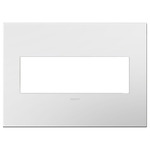 Adorne Plastic Screwless Wall Plate with Microban - Gloss White on White
