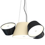 Tam Tam Pendant - Off-White Central Shade / Black Satellite Shades