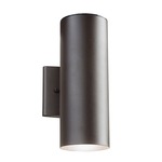 Cylinder LED Up/Downlight Wall Light - Textured Architectural Bronze