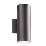 Cylinder Outdoor Up and Down Wall Light - Textured Architectural Bronze