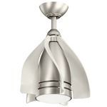 Terna Pendant Ceiling Fan - Brushed Nickel / Champagne