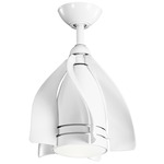 Terna Pendant Ceiling Fan - White / White