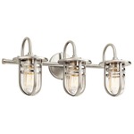 Caparros Bathroom Vanity Light - Brushed Nickel / Clear