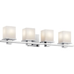 Tully Bathroom Vanity Light - Chrome / Satin Etched