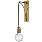 Marlow Wall Sconce - Aged Brass / Clear