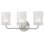 Dexter Bath Vanity Light - Satin Nickel / Clear