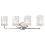 Dexter Bath Vanity Light - Polished Chrome / Clear