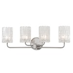 Dexter Bath Vanity Light - Satin Nickel / Clear