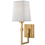 Fletcher Wall Sconce - Aged Brass / White