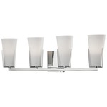 Upton Bathroom Vanity Light - Polished Chrome / White
