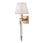 Ruskin Wall Sconce - Aged Brass / White