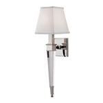 Ruskin Wall Sconce - Polished Nickel / White