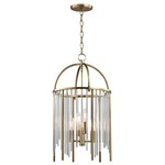 Lewis Chandelier - Aged Brass / Clear