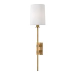 Fredonia Wall Sconce - Aged Brass / White