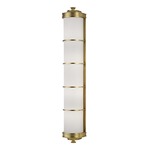 Albany Wall Sconce - Aged Brass / White