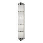 Albany Wall Sconce - Polished Nickel / White