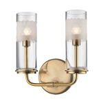 Wentworth Wall Sconce - Aged Brass / Clear