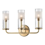 Wentworth Wall Sconce - Aged Brass / Clear