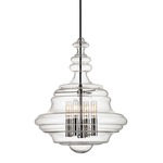 Washington Pendant - Polished Nickel / Clear