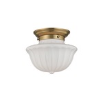 Dutchess Ceiling Light Fixture - Aged Brass / White