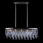 Hollywood Boulevard Oval Chandelier - Polished Nickel / Clear