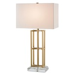 Devonside Table Lamp - Coffee Brass/ Clear / Off White