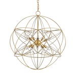 Zenda Chandelier - Contemporary Gold & Silver Leaf