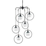 Moorsgate Chandelier - Blacksmith / Clear