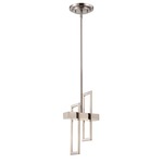 Frame Pendant - Brushed Nickel / Frosted