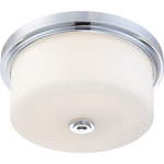 Soho Ceiling Flush Mount - Polished Chrome / White Satin