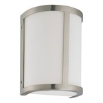 Odeon Wall Sconce - Brushed Nickel / White Satin