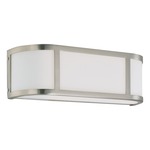 Odeon Bath Light - Brushed Nickel / White Satin