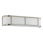 Odeon Bath Light - Brushed Nickel / White Satin