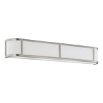 Odeon Bath Light - Brushed Nickel / White Satin