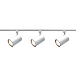 Straight Cylinder 7IN R30 120V 3-Light Track Light Kit - White