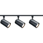 Straight Cylinder 7IN R30 120V 3-Light Track Light Kit - Black