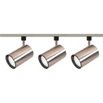 Straight Cylinder 7IN R30 120V 3-Light Track Light Kit - Brushed Nickel
