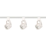 Square 4IN MR16 120V 3 Head Track Light Kit - White