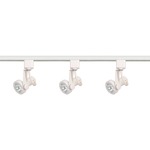 Round Gimbal Ring 3IN MR16 120V 3-Light Track Light Kit - White