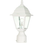 Briton Outdoor Post Light - White / Clear