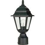 Briton Outdoor Post Light - Textured Black / Clear