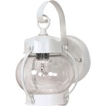 Onion Outdoor Wall Sconce - White / Clear Seeded