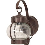 Onion Outdoor Wall Sconce - Old Bronze / Clear Seeded