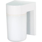 Tube Square Outdoor Wall Sconce - White / White
