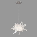 Diamantina LED Drop Light - Silver Leaf / Natural Quartz