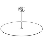 Amax / Avico Bottom Diffuser Closing Disk Kit - Chrome / White