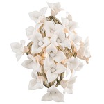 Lily Wall Light - Silver Leaf / White