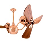 Vent Bettina Wood Ceiling Fan - Polished Copper / Mahogany